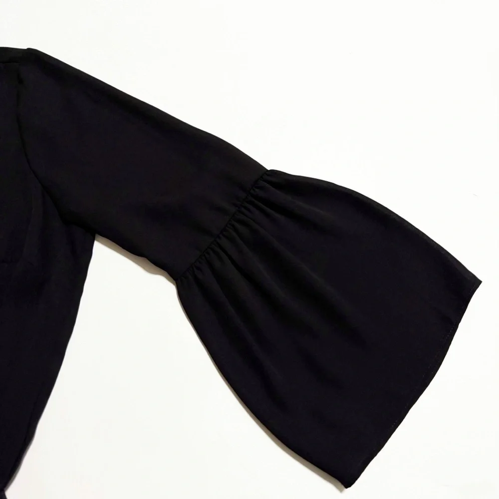 J. Crew Peplum Hem Flare Sleeve Blouse
